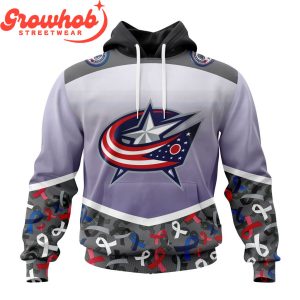 Columbus Blue Jackets Fights Again All Cancer Hoodie Shirts