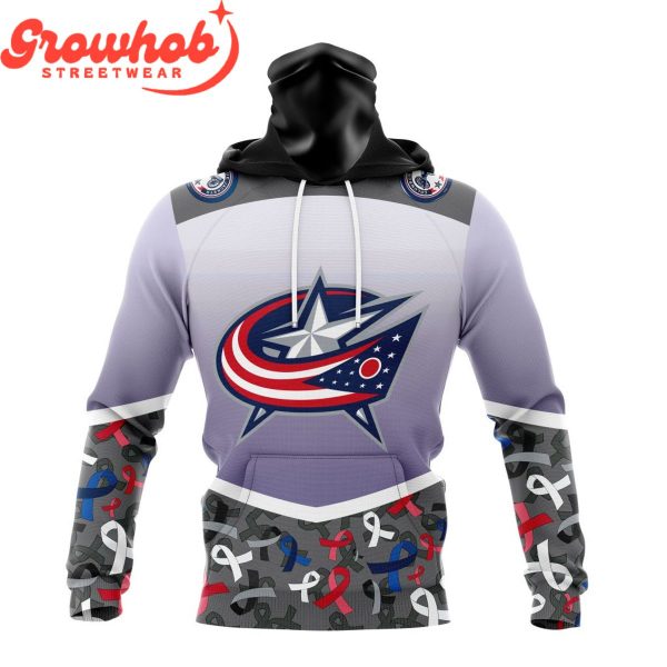 Columbus Blue Jackets Fights Again All Cancer Hoodie Shirts