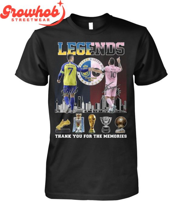 Cristiano Ronaldo Lionel Messi The Legends Memories T-Shirt