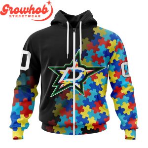 Dallas Stars Autism Awareness Support Hoodie Shirts