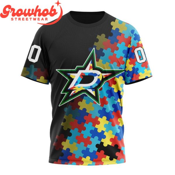 Dallas Stars Autism Awareness Support Hoodie Shirts