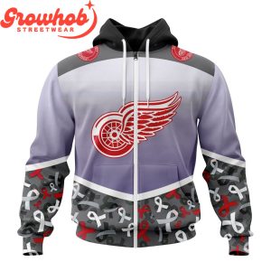 Detroit Red Wings Fights Again All Cancer Hoodie Shirts