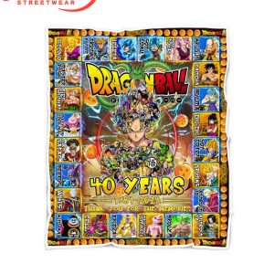 Dragon Ball 40 Years From 1984-2024 Fleece Blanket Quilt