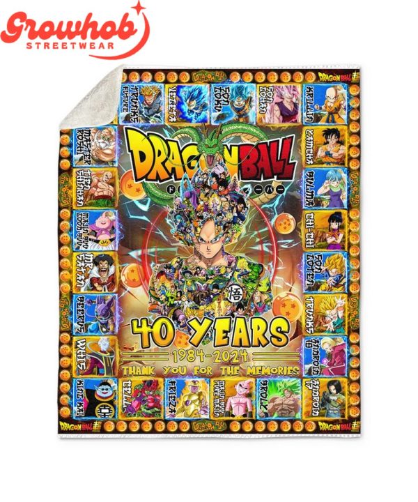 Dragon Ball 40 Years From 1984-2024 Fleece Blanket Quilt