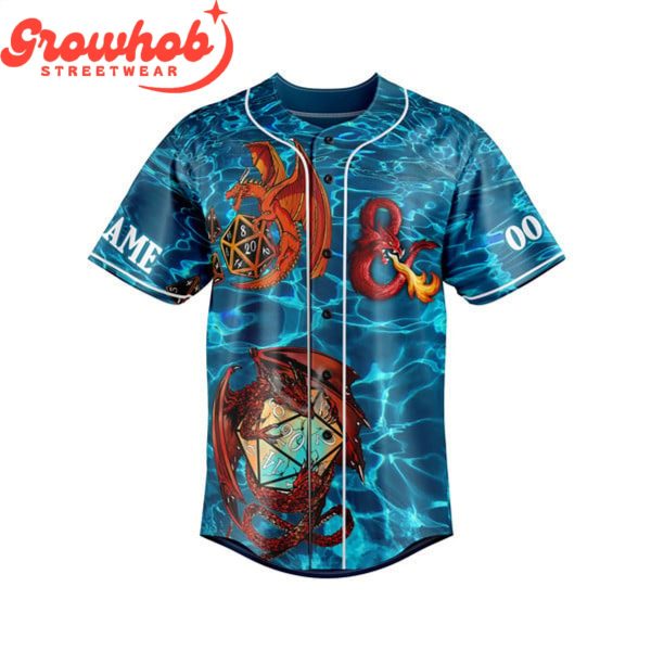 Dungeon & Dragon’s Personalized Baseball Jersey Blue Version