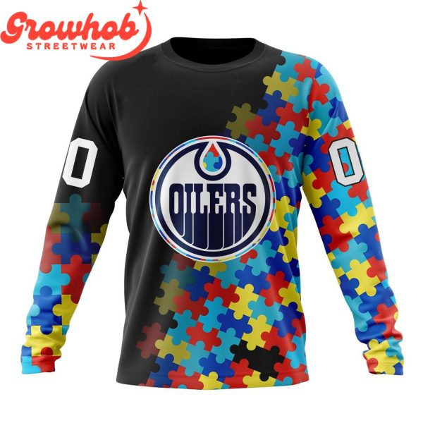 Edmonton Oilers Autism Awareness Support Hoodie Shirts