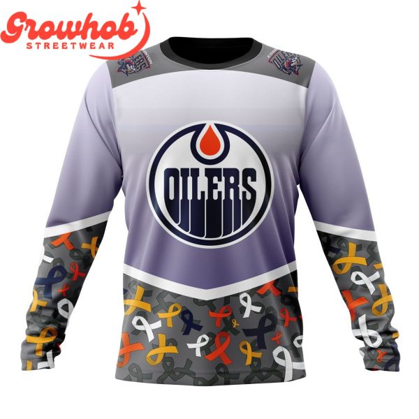 Edmonton Oilers Fights Again All Cancer Hoodie Shirts