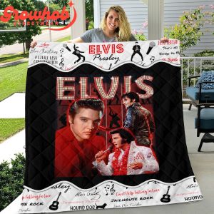 Elvis Presley My King Love Valentine Fleece Pajamas Set Black