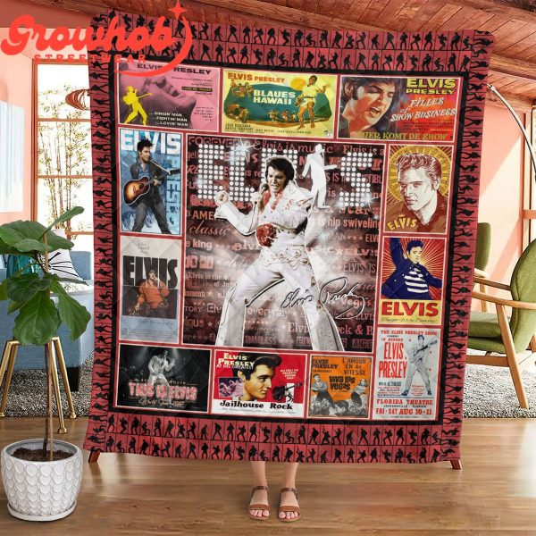 Elvis Presley Fan Album Cover Fleece Blanket Quilt