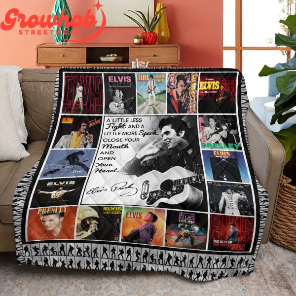 Elvis Presley Open Your Heart Fleece Blanket Quilt