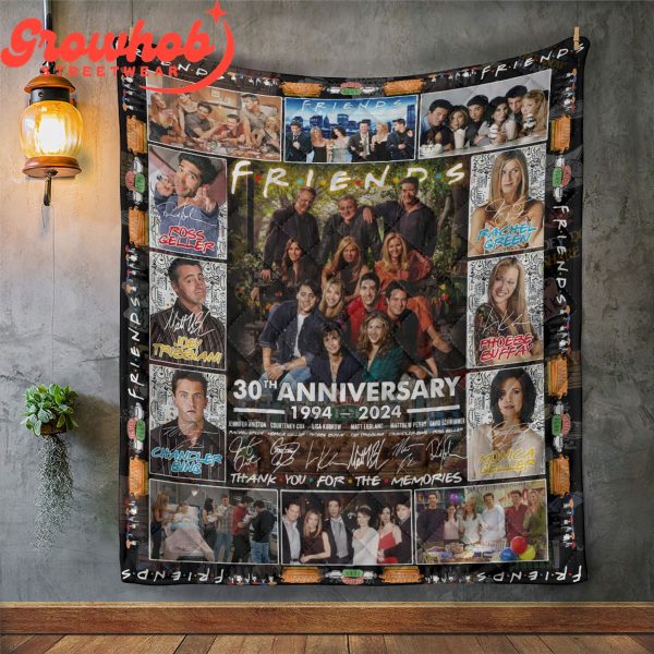 Friends 30th Anniversary Fan Love Fleece Blanket Quilt