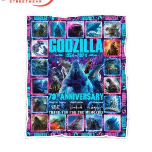 Godzilla 1954-2024 Anniversary Fleece Blanket Quilt