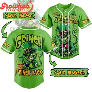 Grinch Stole St. Patrick’s Day Personalized Baseball Jersey