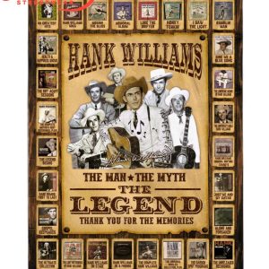 Hank Williams The Man The Myth Memories Fleece Blanket Quilt