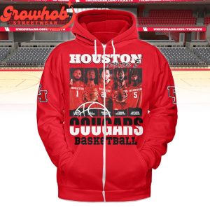 Houston Cougars Basketball Fan Love Starting 5 Hoodie Shirts Red
