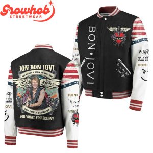 Bon Jovi Fans Real Love Personalized Baseball Jacket