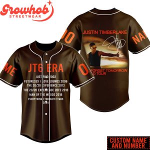Justin Timberlake The Forget Tomorrow World Tour Personalized Baseball Jersey