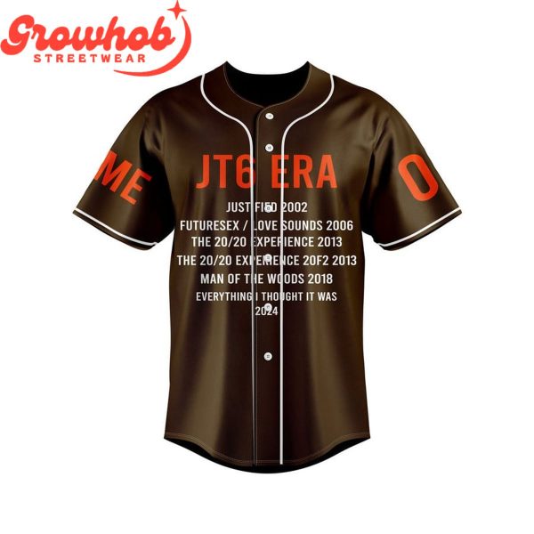 Justin Timberlake The Forget Tomorrow World Tour Personalized Baseball Jersey