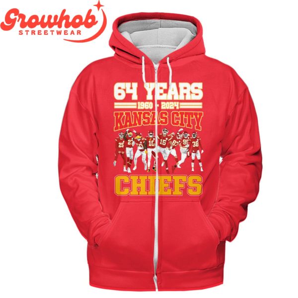 Kansas City Chiefs 64 Years Of The Memories Football T-Shirt