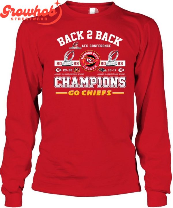 Kansas City Chiefs Back To Back AFC Champions T-Shirt