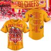 Kansas City Chiefs Super Bowl Champions 2024 Baseball Jersey Yellow