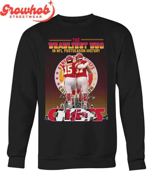 Kansas City Chiefs Mahomes Kelce The Deadliest Duo T-Shirt