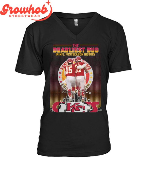 Kansas City Chiefs Mahomes Kelce The Deadliest Duo T-Shirt