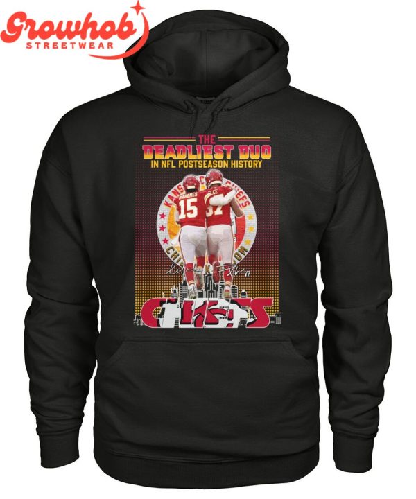 Kansas City Chiefs Mahomes Kelce The Deadliest Duo T-Shirt