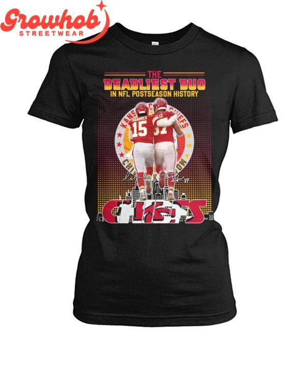 Kansas City Chiefs Mahomes Kelce The Deadliest Duo T-Shirt