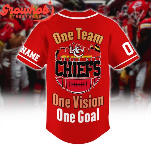 Kansas City Chiefs One Team One Goal Personalized Baseball Jersey
