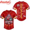 Super Bowl Kansas City Chiefs Champions 2024 Skyline Baseball Jersey Red