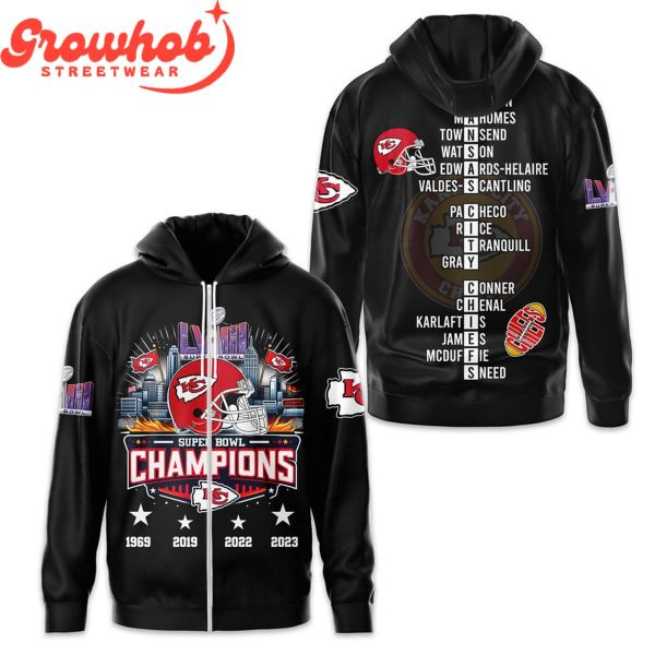 Kansas City Chiefs Super Bowl Champions 2024 Hoodie Shirts Black