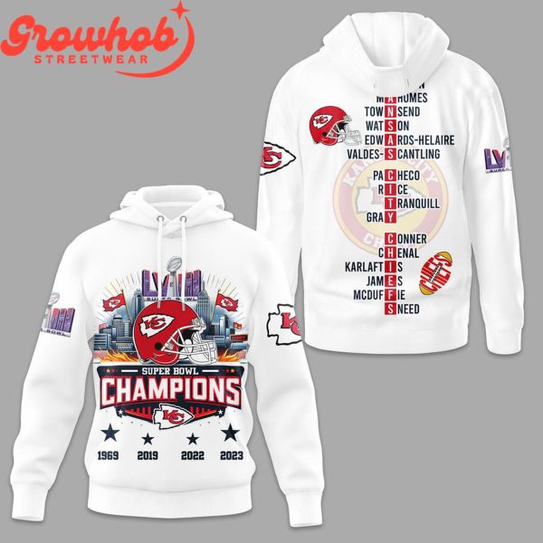 Kansas City Chiefs Super Bowl Champions 2024 Hoodie Shirts White