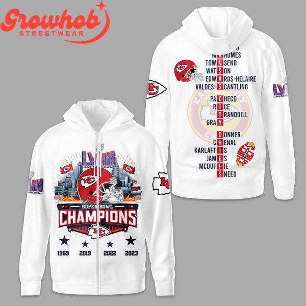 Kansas City Chiefs Super Bowl Champions 2024 Hoodie Shirts White