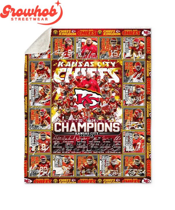 Kansas City Chiefs Super Bowl Champions Fleece Blanket Quilt