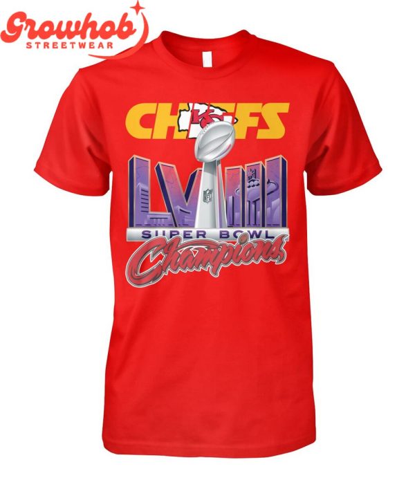 Kansas City Chiefs Super Bowl Champions LVIII 2024 Trophy T-Shirt