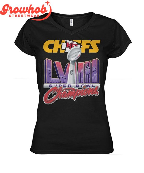 Kansas City Chiefs Super Bowl Champions LVIII 2024 Trophy T-Shirt