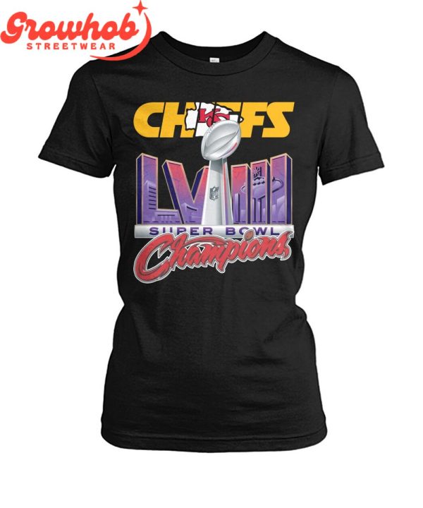 Kansas City Chiefs Super Bowl Champions LVIII 2024 Trophy T-Shirt