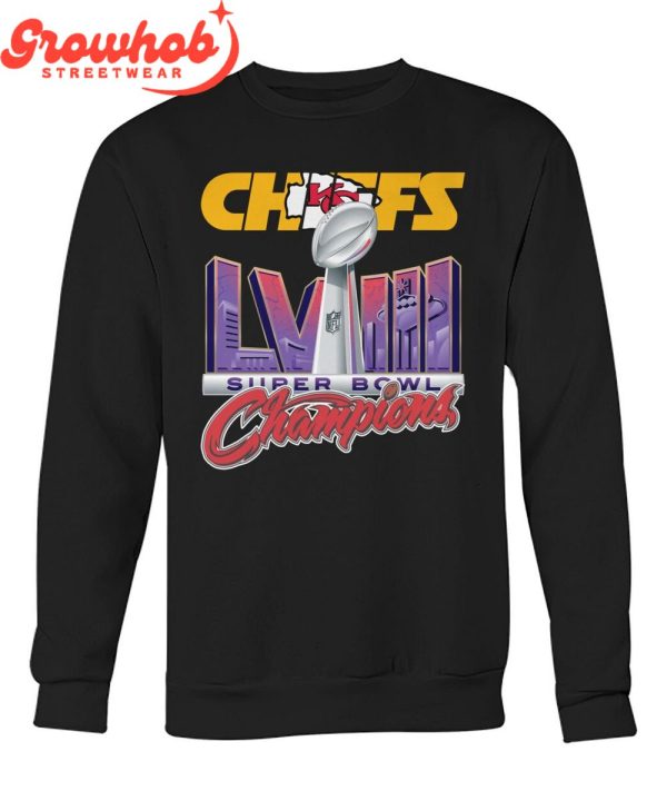 Kansas City Chiefs Super Bowl Champions LVIII 2024 Trophy T-Shirt