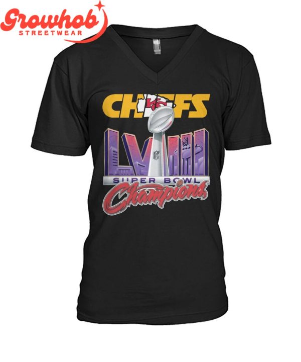 Kansas City Chiefs Super Bowl Champions LVIII 2024 Trophy T-Shirt