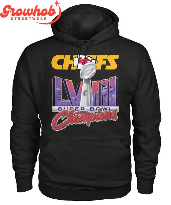 Kansas City Chiefs Super Bowl Champions LVIII 2024 Trophy T-Shirt