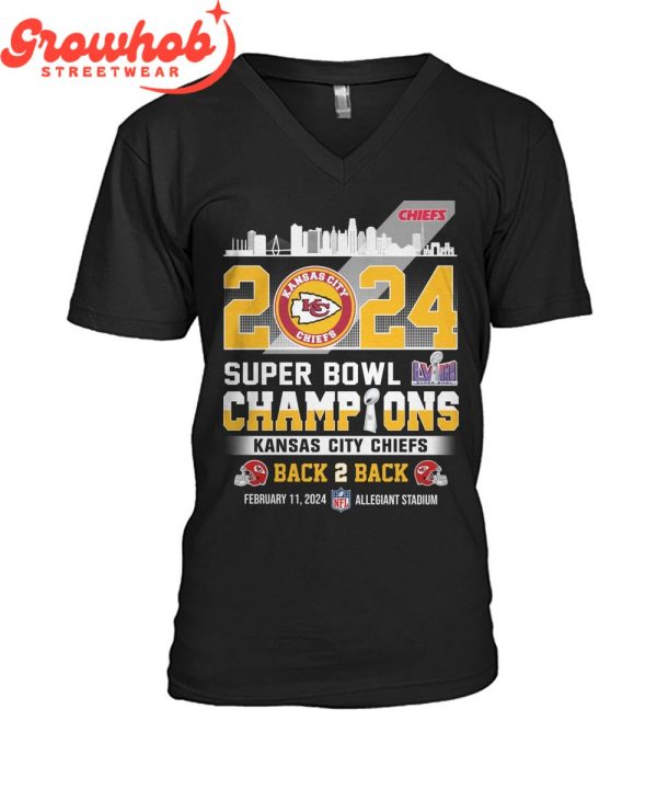 Kansas City Chiefs Super Bowl LVIII 2024 Back2back Champions T-Shirt