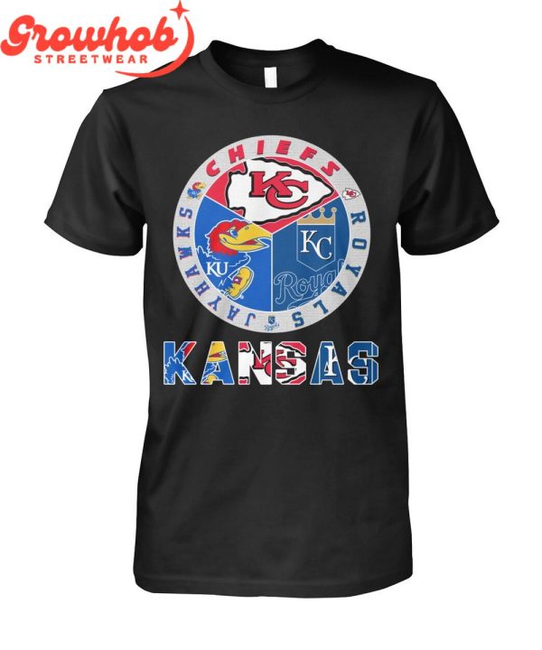 Kansas City Royals Kansas Jayhawks Kansas City Chiefs Proud Of State T-Shirt