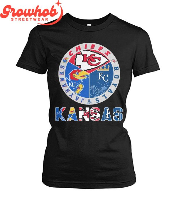 Kansas City Royals Kansas Jayhawks Kansas City Chiefs Proud Of State T-Shirt