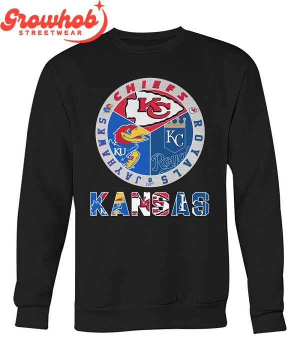 Kansas City Royals Kansas Jayhawks Kansas City Chiefs Proud Of State T-Shirt