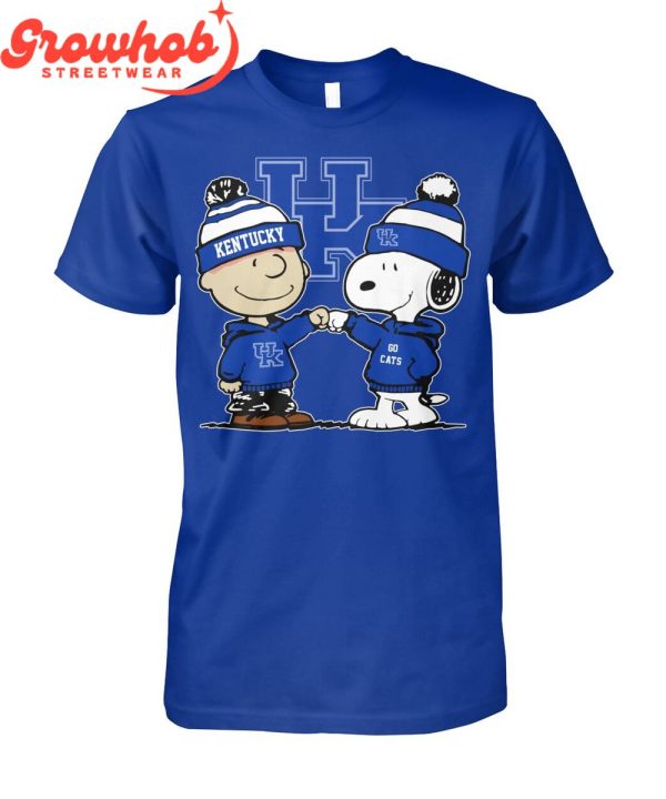 Kentucky Wildcats Snoopy  Charlie Brown Fan Team T-Shirt