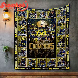 Michigan Wolverines College Football Winner Fleece Blanket Quilt
