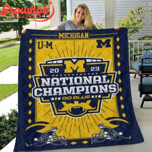 Michigan Wolverines Football Champions Fleece Blanket Quilt