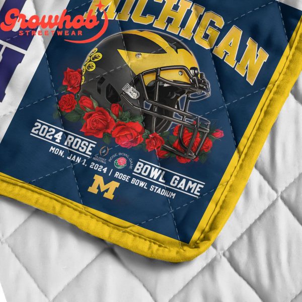Michigan Wolverines National Champions 2023 Go Blue Fleece Blanket Quilt