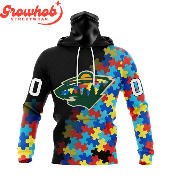 Minnesota Wild Autism Awareness Support Hoodie Shirts